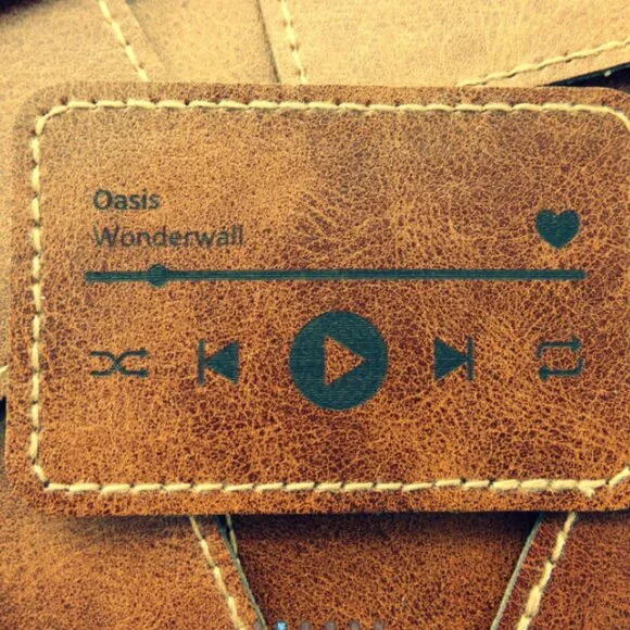 Personalized Music Player Leather Patches - Picture 6 of 6
